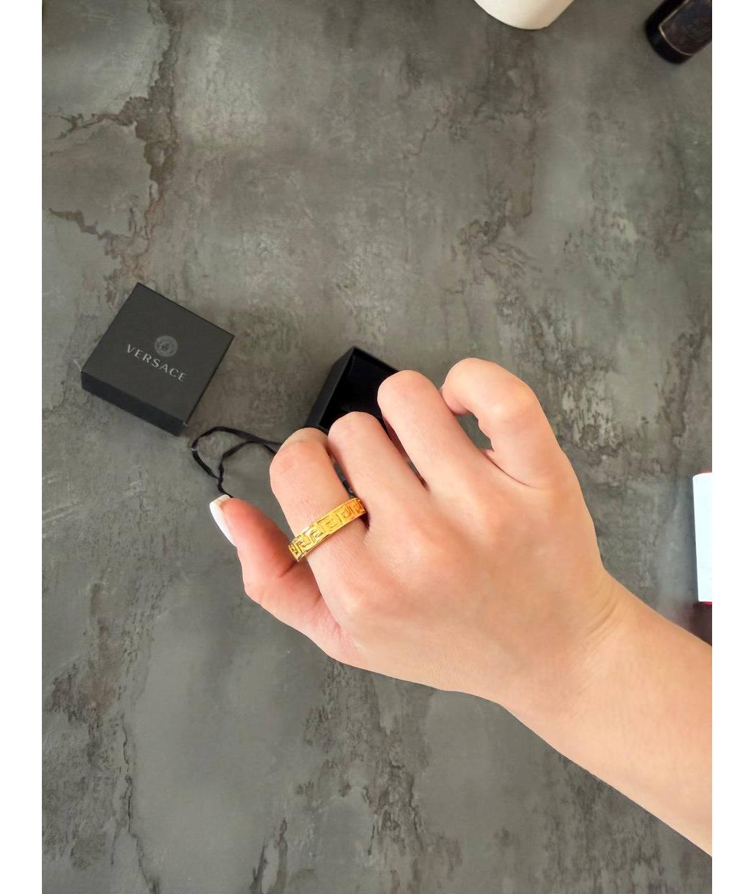 VERSACE Золотое металлическое кольцо, фото 6