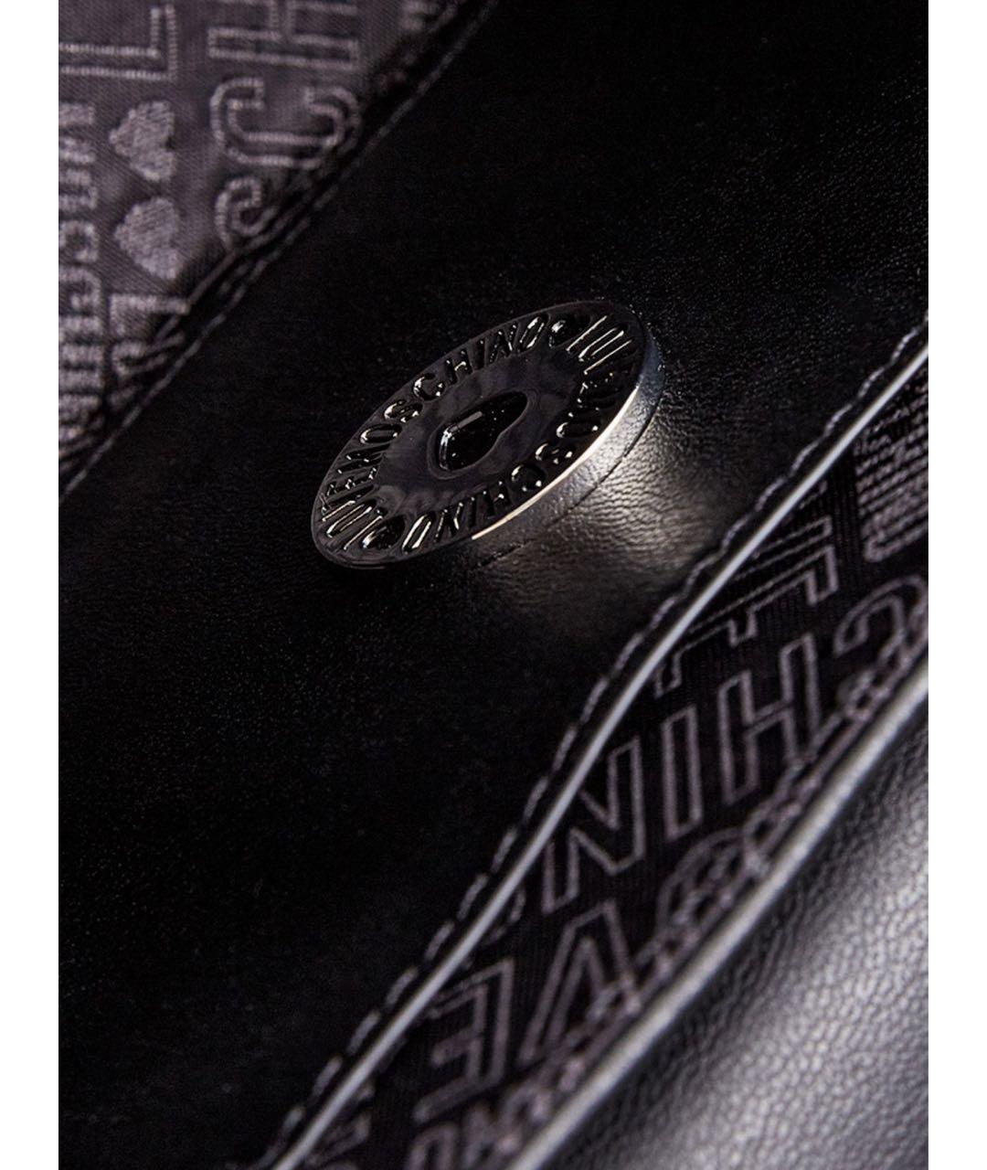 LOVE MOSCHINO Черная сумка через плечо из искусственной кожи, фото 4