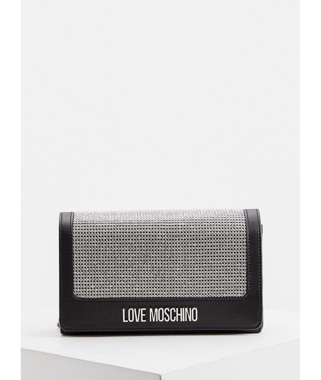 LOVE MOSCHINO Черная сумка через плечо из искусственной кожи, фото 5