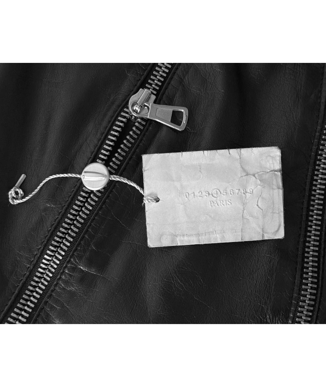 MAISON MARGIELA Черная кожаная куртка, фото 5