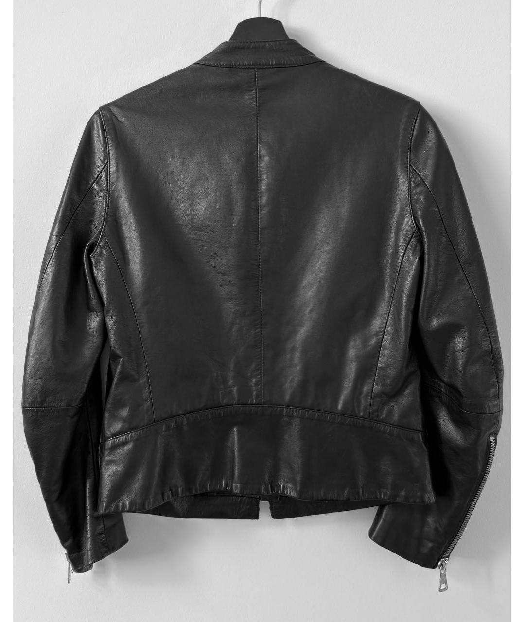 MAISON MARGIELA Черная кожаная куртка, фото 2