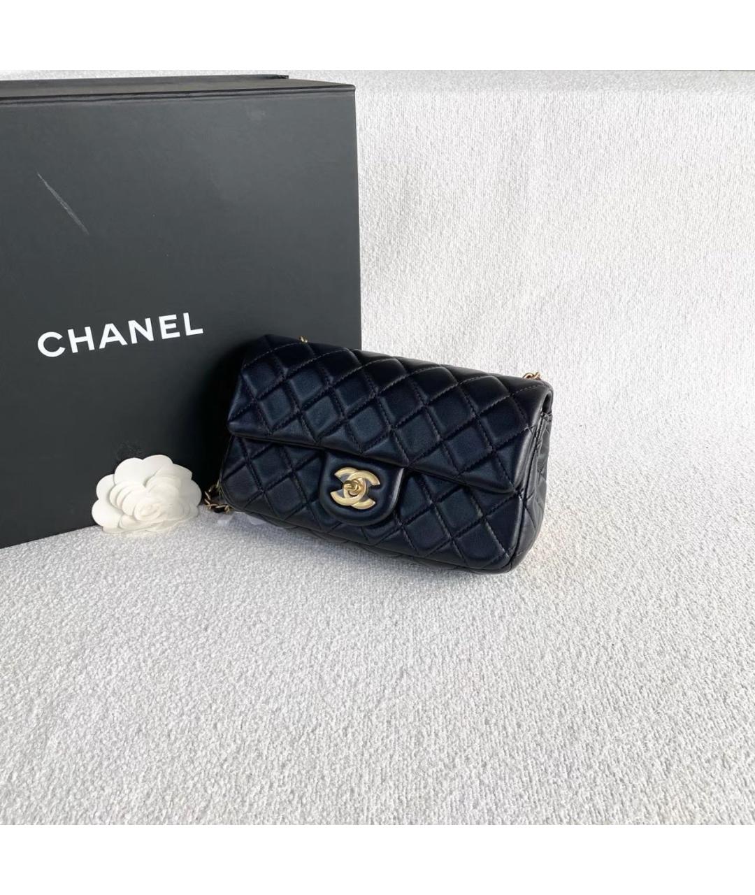 CHANEL Черная кожаная сумка через плечо, фото 4