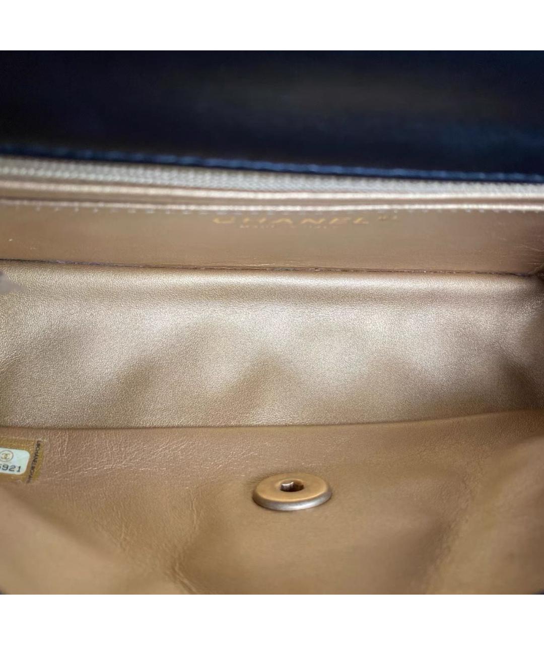 CHANEL Черная кожаная сумка через плечо, фото 7