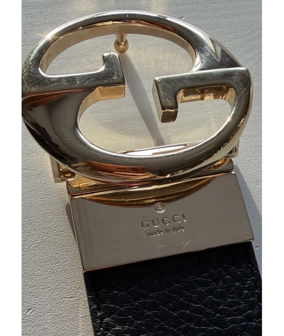 GUCCI Черный кожаный ремень, фото 6