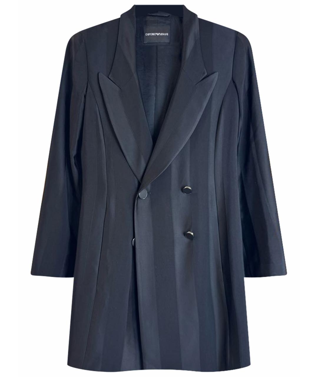 EMPORIO ARMANI Черный вискозный жакет/пиджак, фото 1