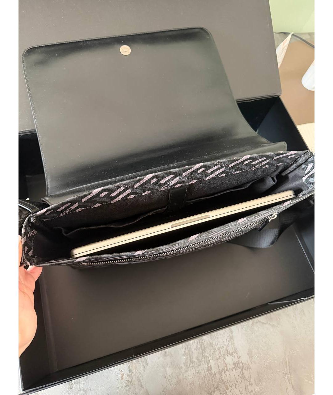 VERSACE Черная сумка на плечо, фото 7