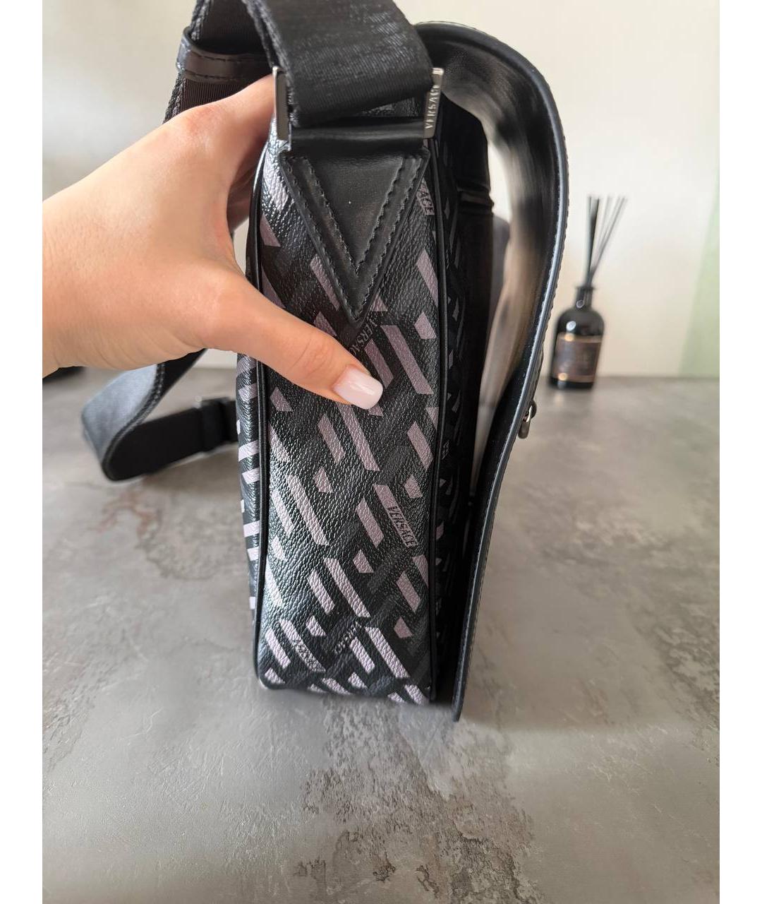 VERSACE Черная сумка на плечо, фото 4