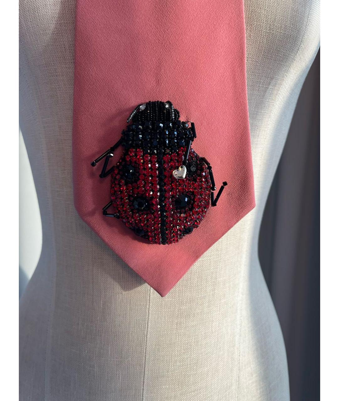 GUCCI Розовый шелковый галстук, фото 2