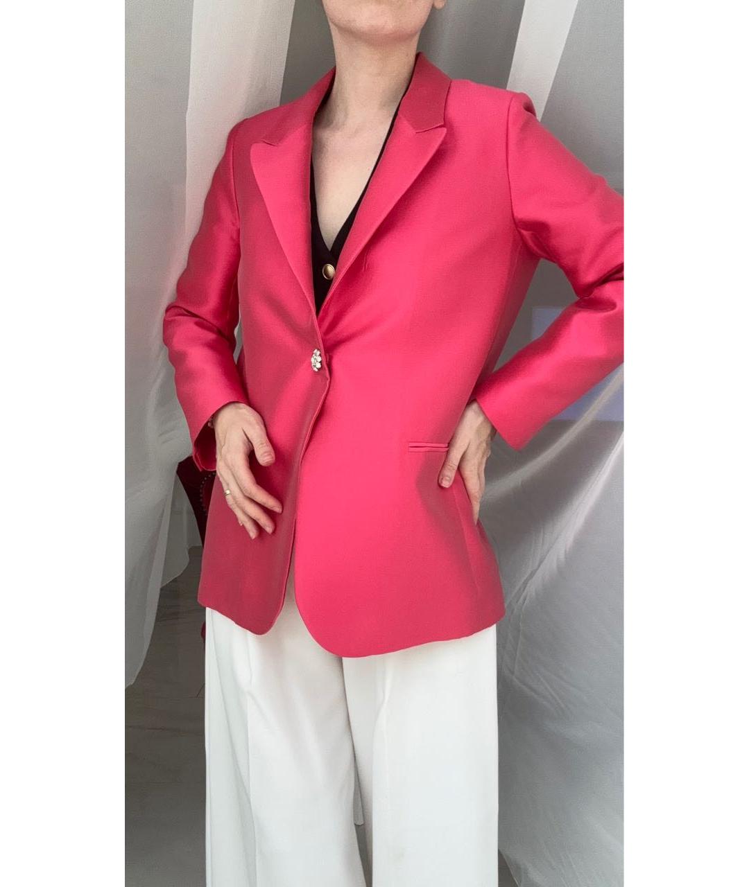 Tara Jarmon Коралловый полиэстеровый жакет/пиджак, фото 2