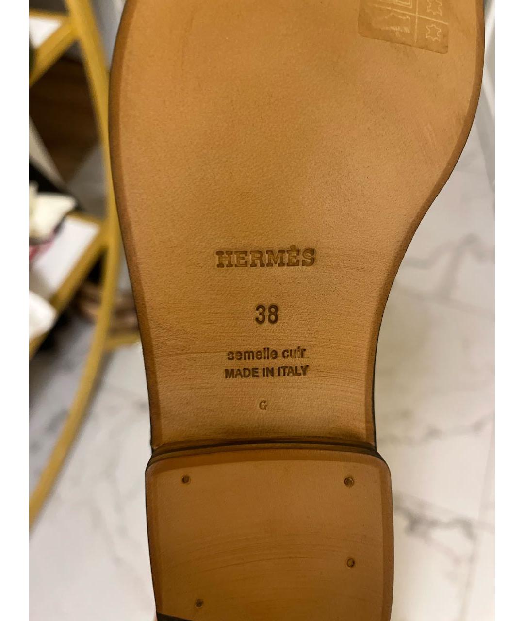 HERMES Черные кожаные сапоги, фото 8