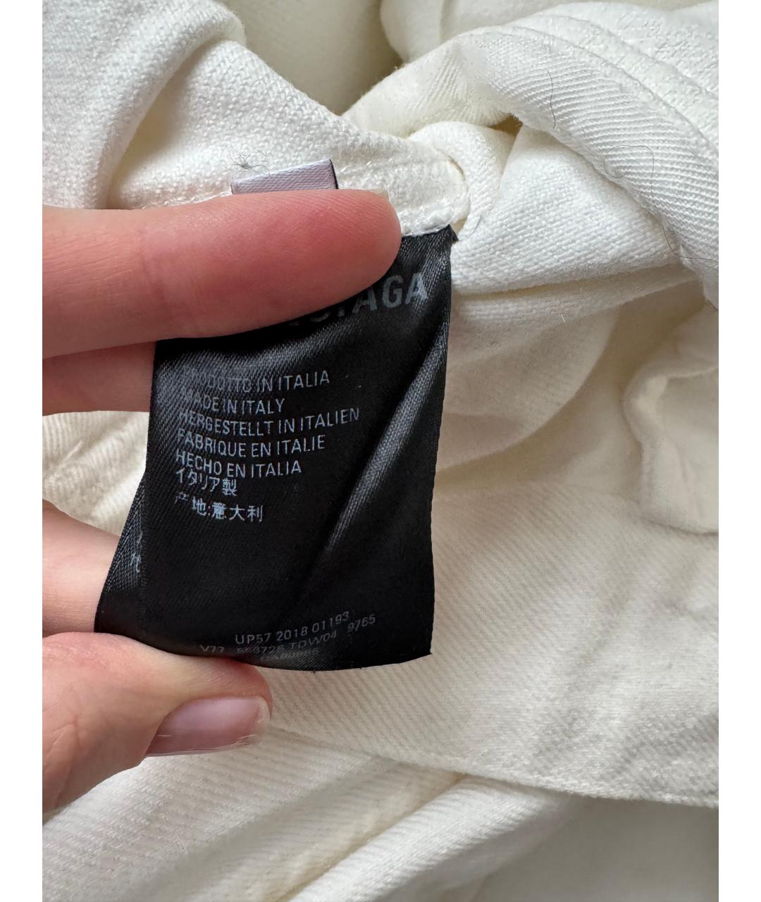 BALENCIAGA Белая хлопковая куртка, фото 6