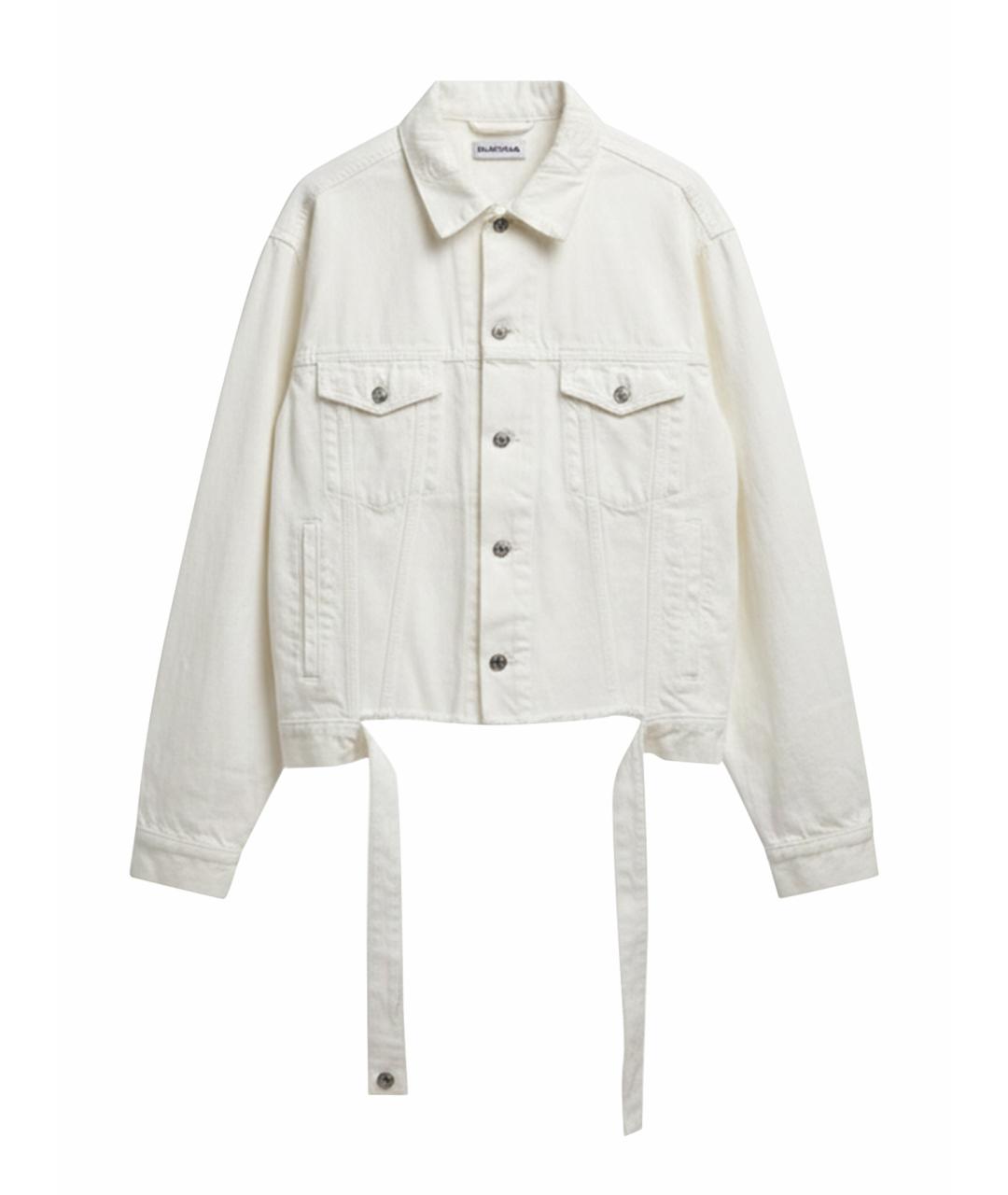 BALENCIAGA Белая хлопковая куртка, фото 1