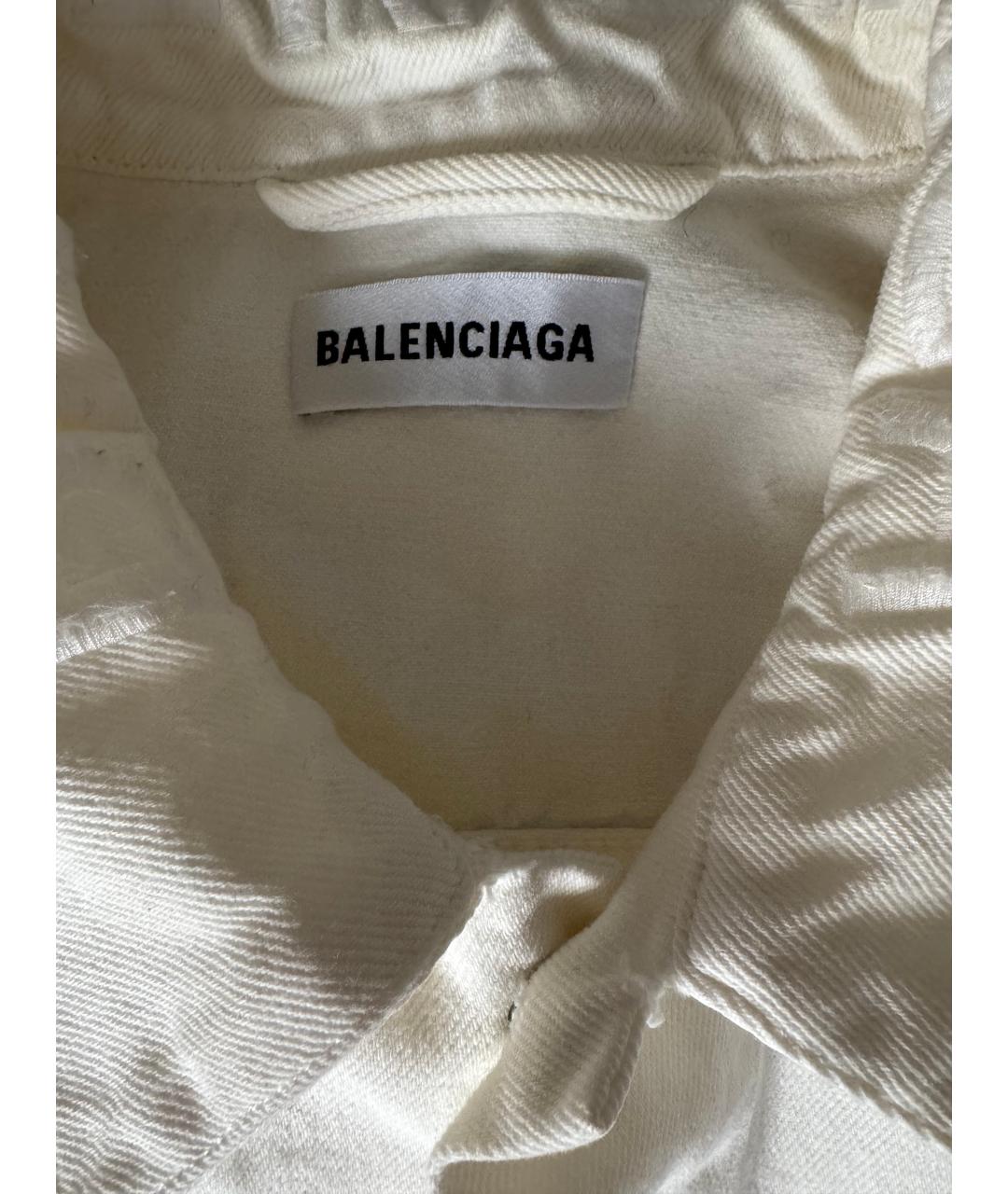 BALENCIAGA Белая хлопковая куртка, фото 3