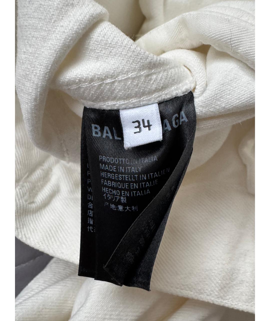 BALENCIAGA Белая хлопковая куртка, фото 5