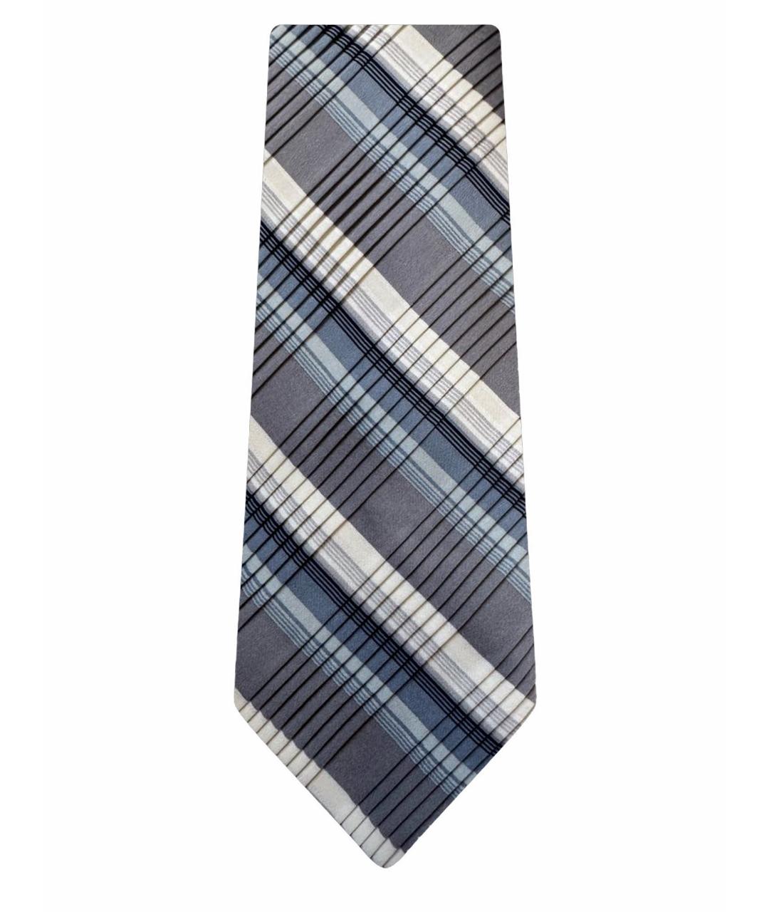 BRIONI Серый шелковый галстук, фото 1