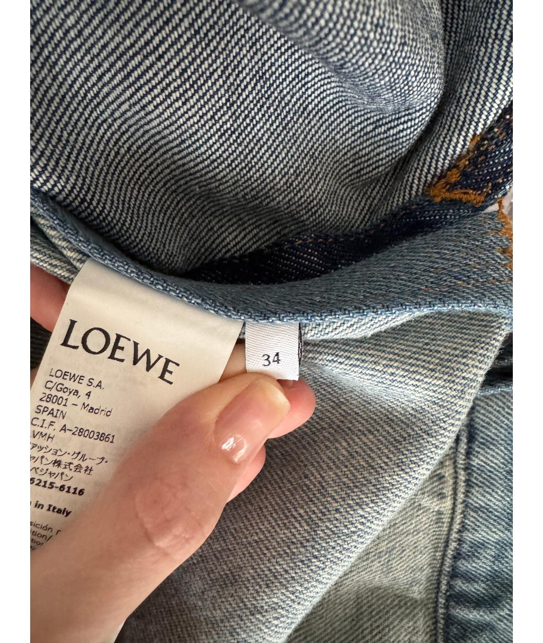 LOEWE Голубая хлопковая куртка, фото 6