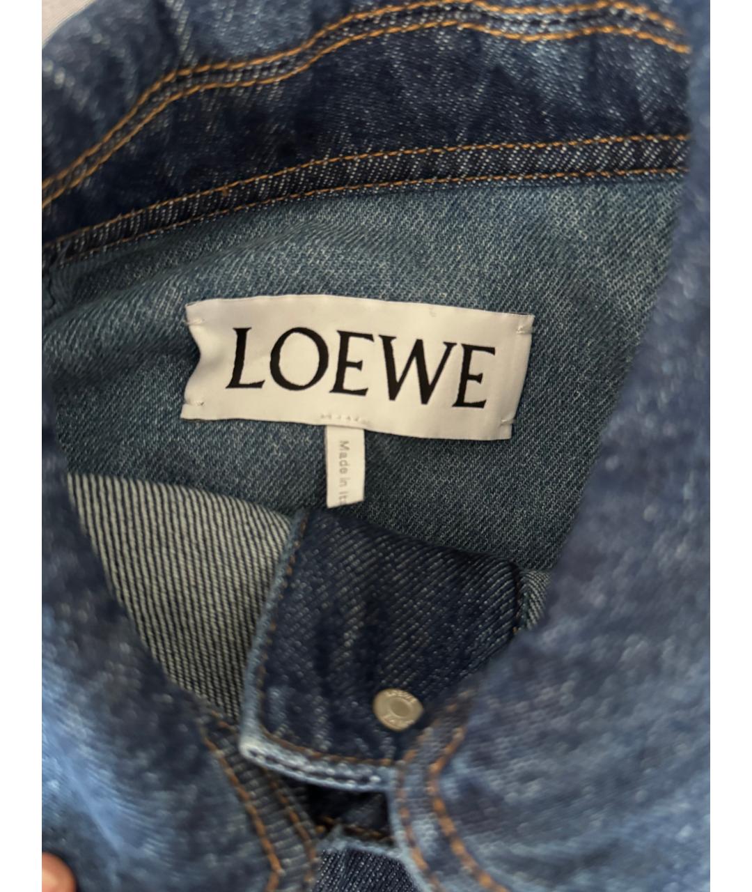 LOEWE Голубая хлопковая куртка, фото 3