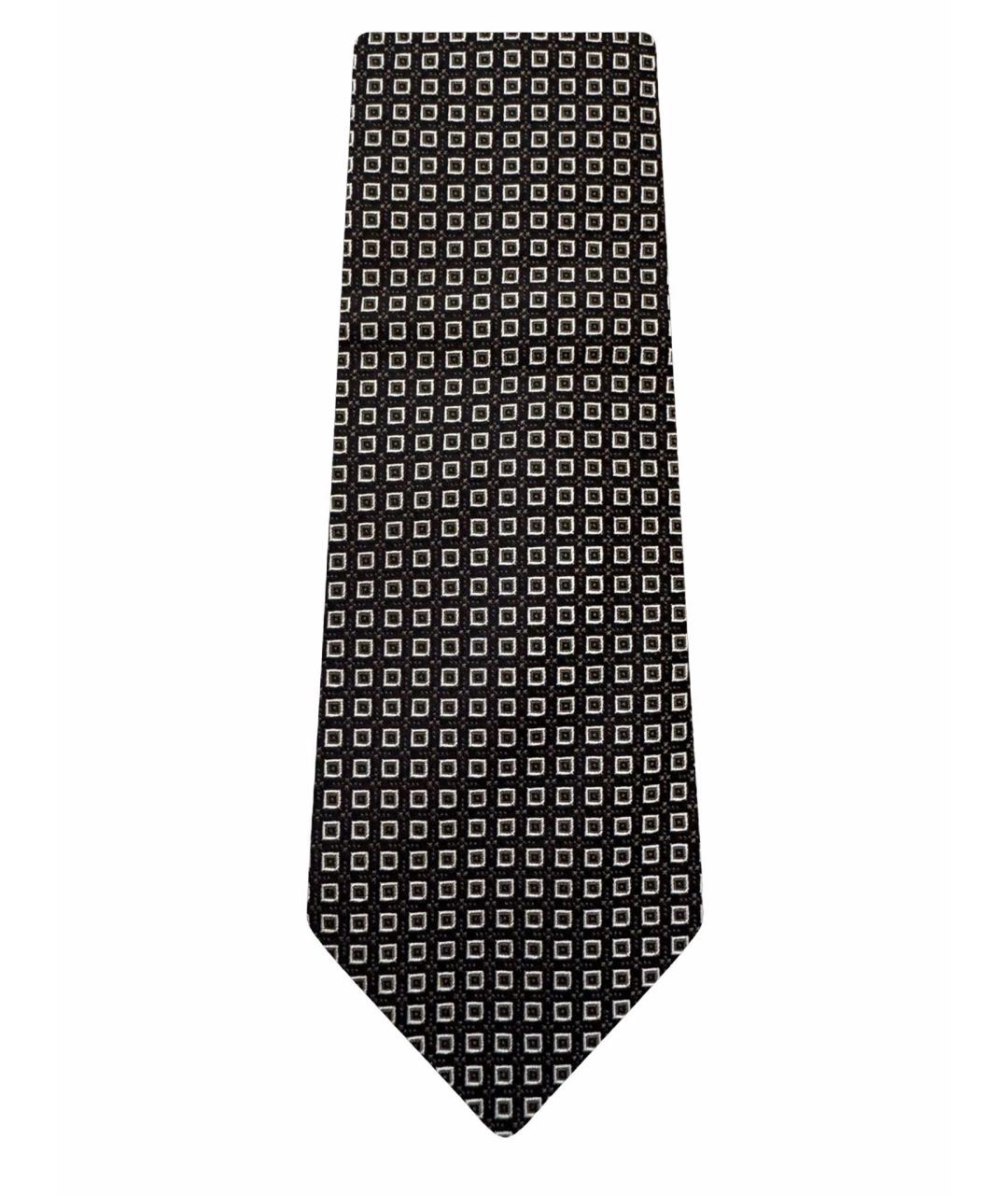 BRIONI Черный шелковый галстук, фото 1