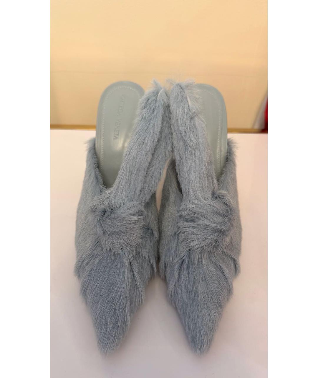 BOTTEGA VENETA Голубые мюли, фото 2