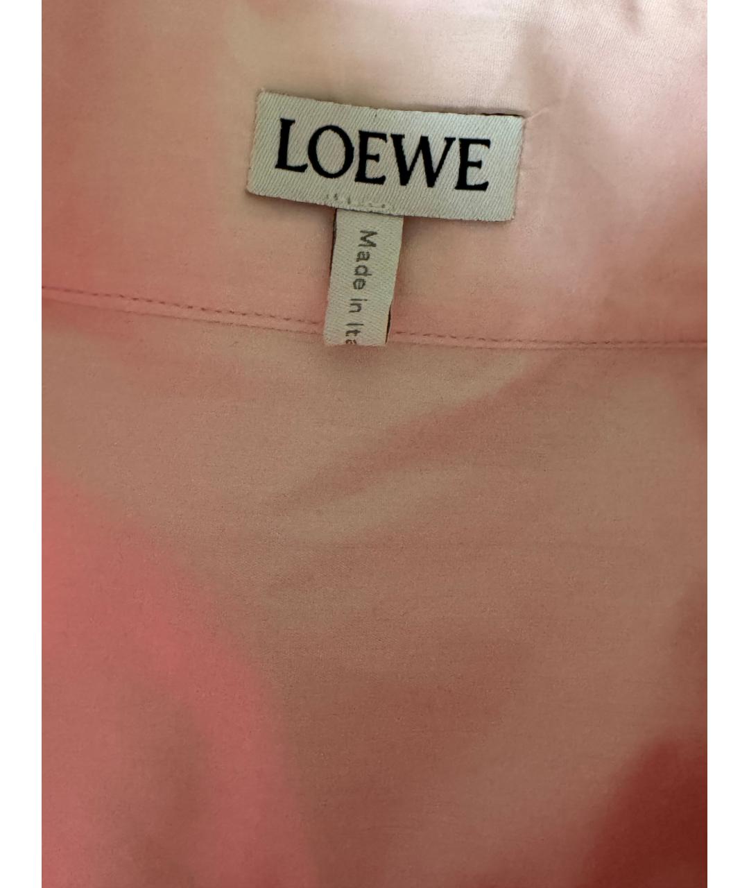 LOEWE Розовое хлопковое повседневное платье, фото 3