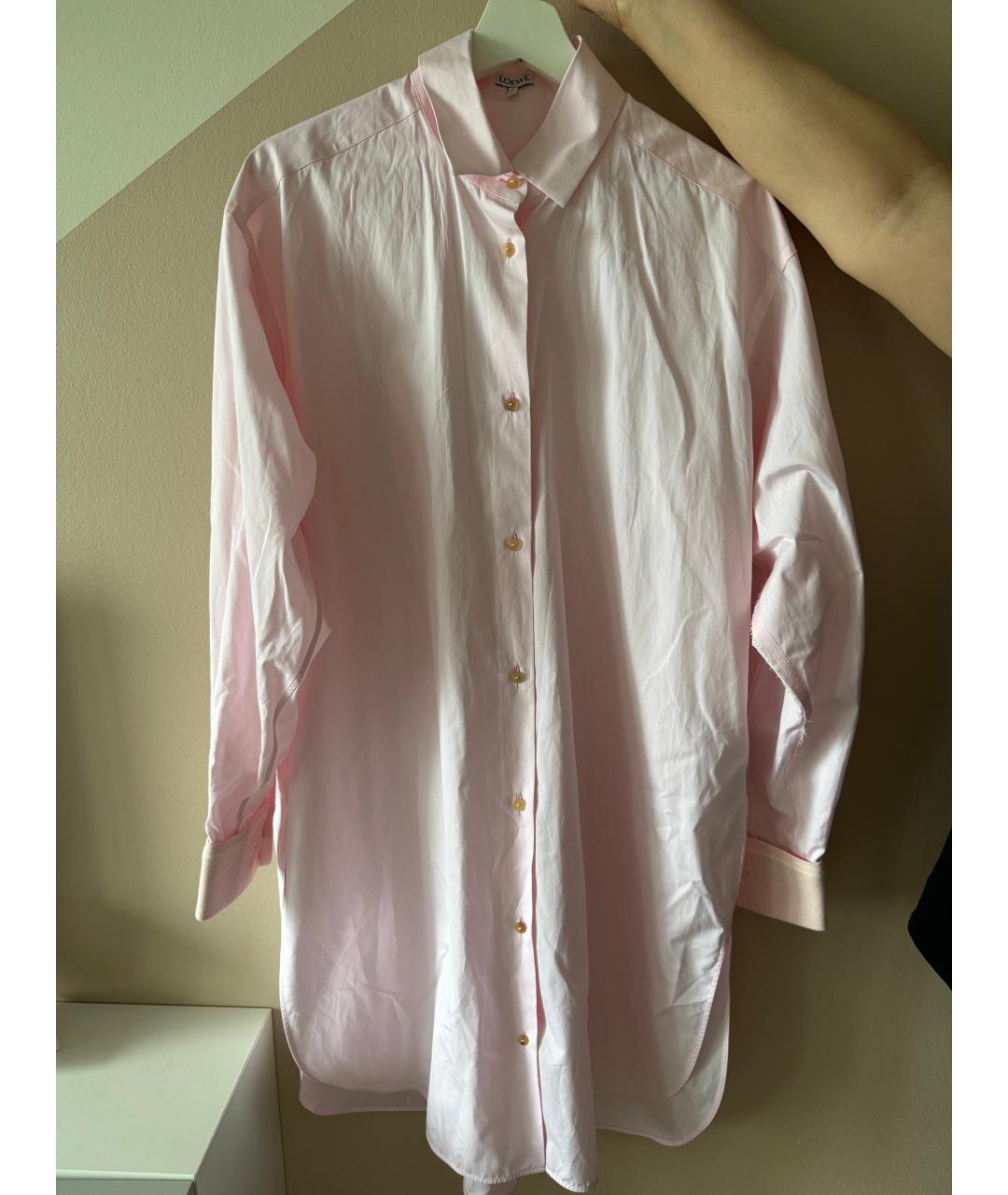 LOEWE Розовое хлопковое повседневное платье, фото 8