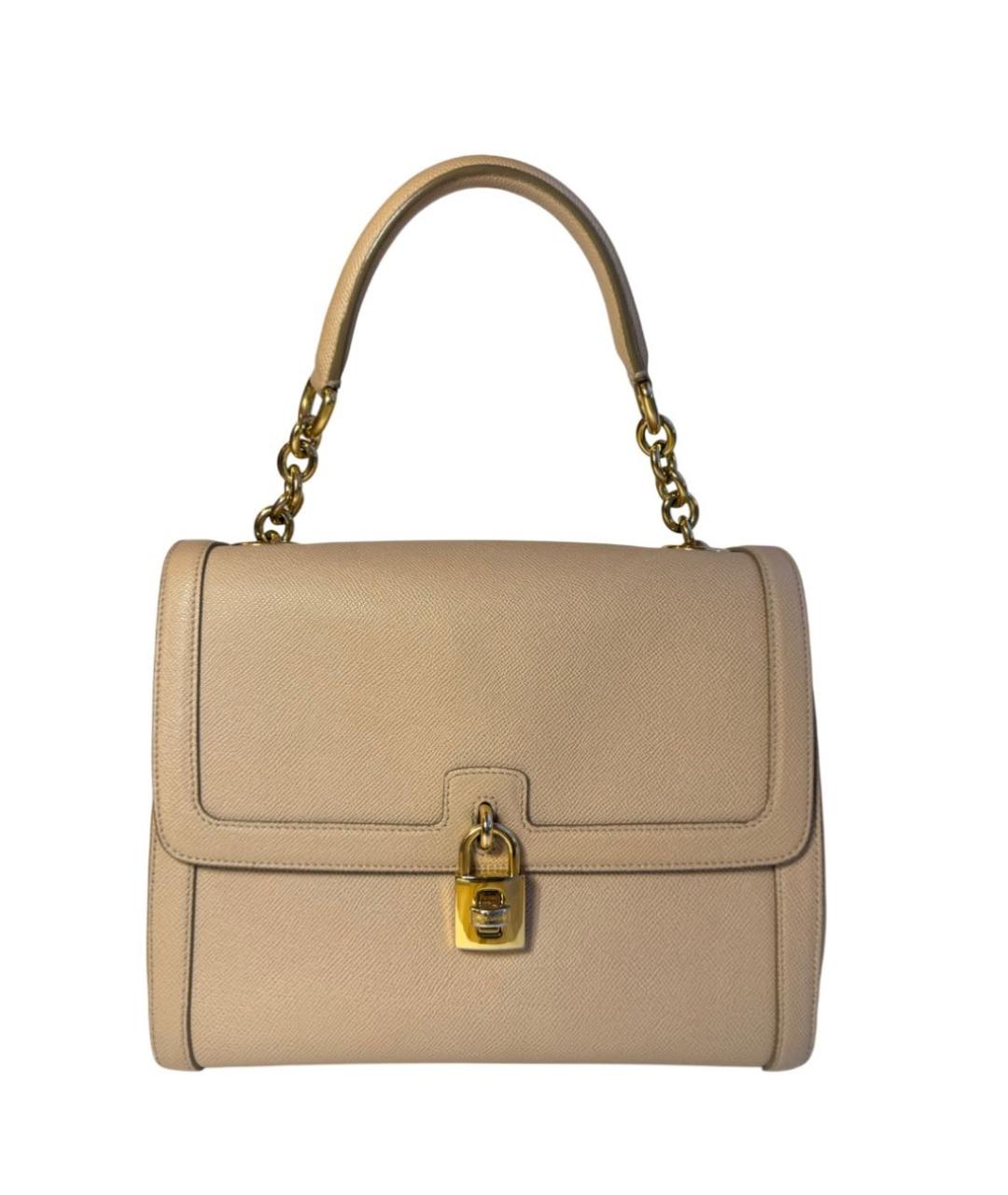 DOLCE&GABBANA Розовая кожаная сумка через плечо, фото 8