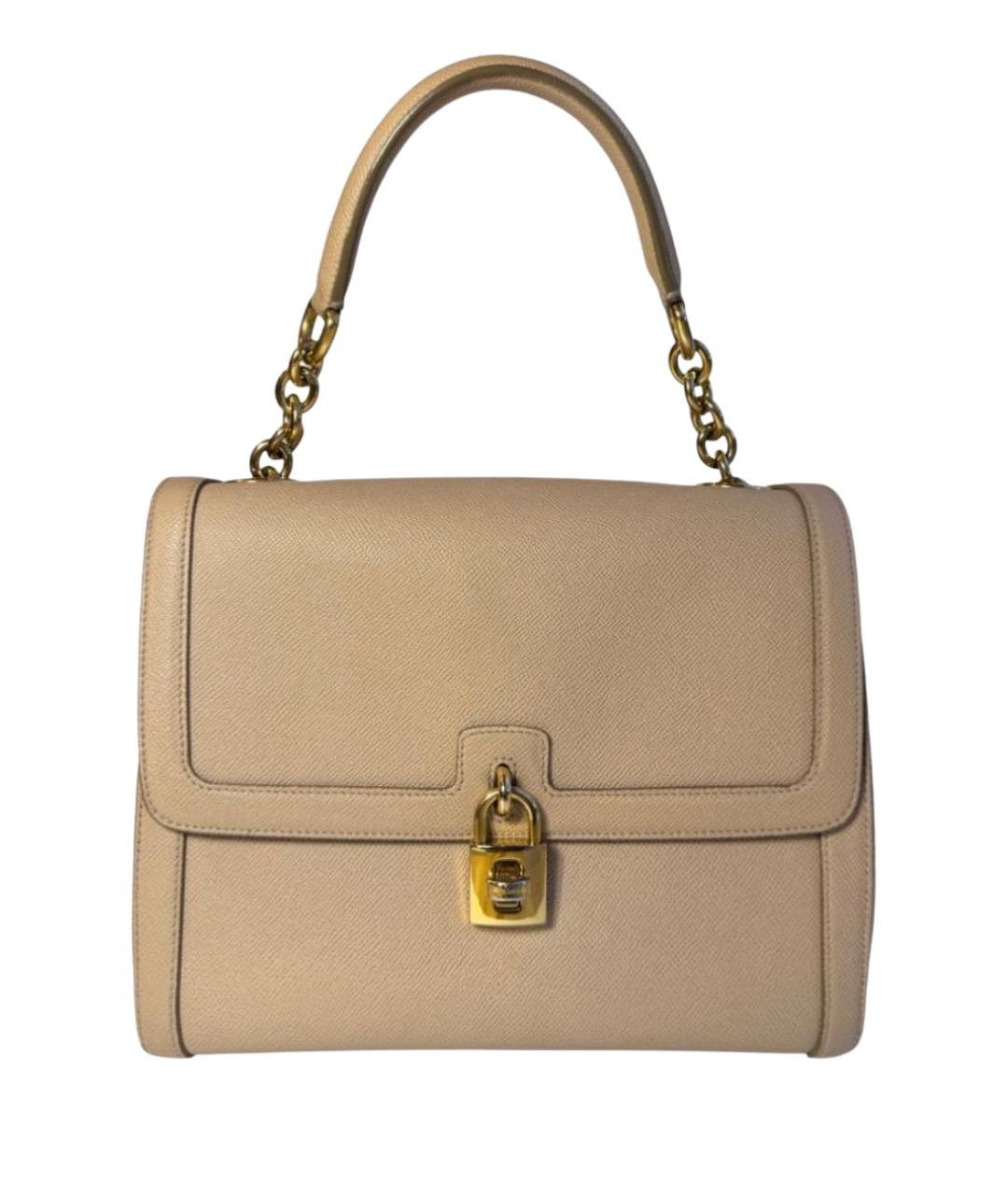 DOLCE&GABBANA Розовая кожаная сумка через плечо, фото 1