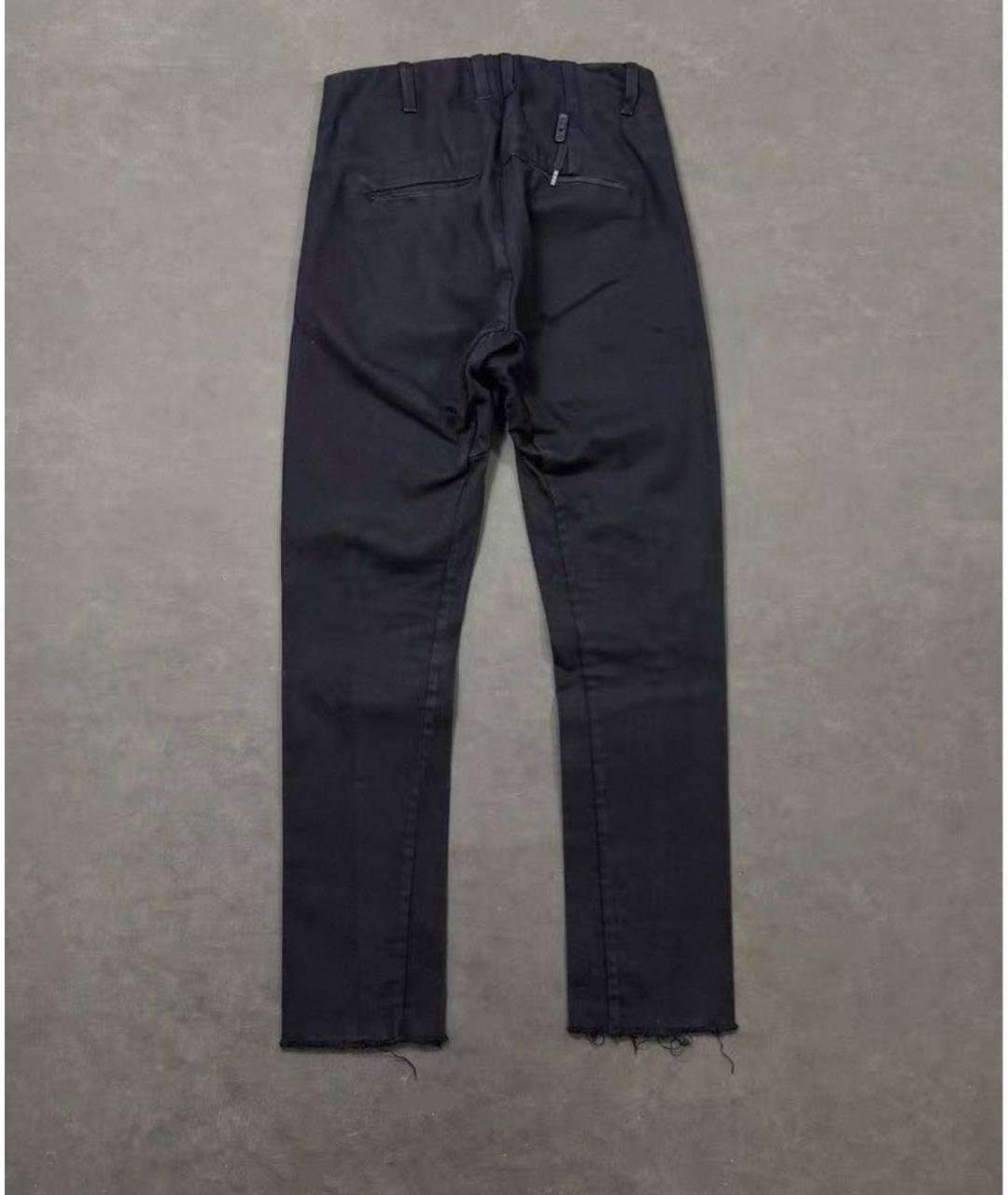 BORIS BIDJAN Антрацитовые хлопко-леновые джинсы, фото 2