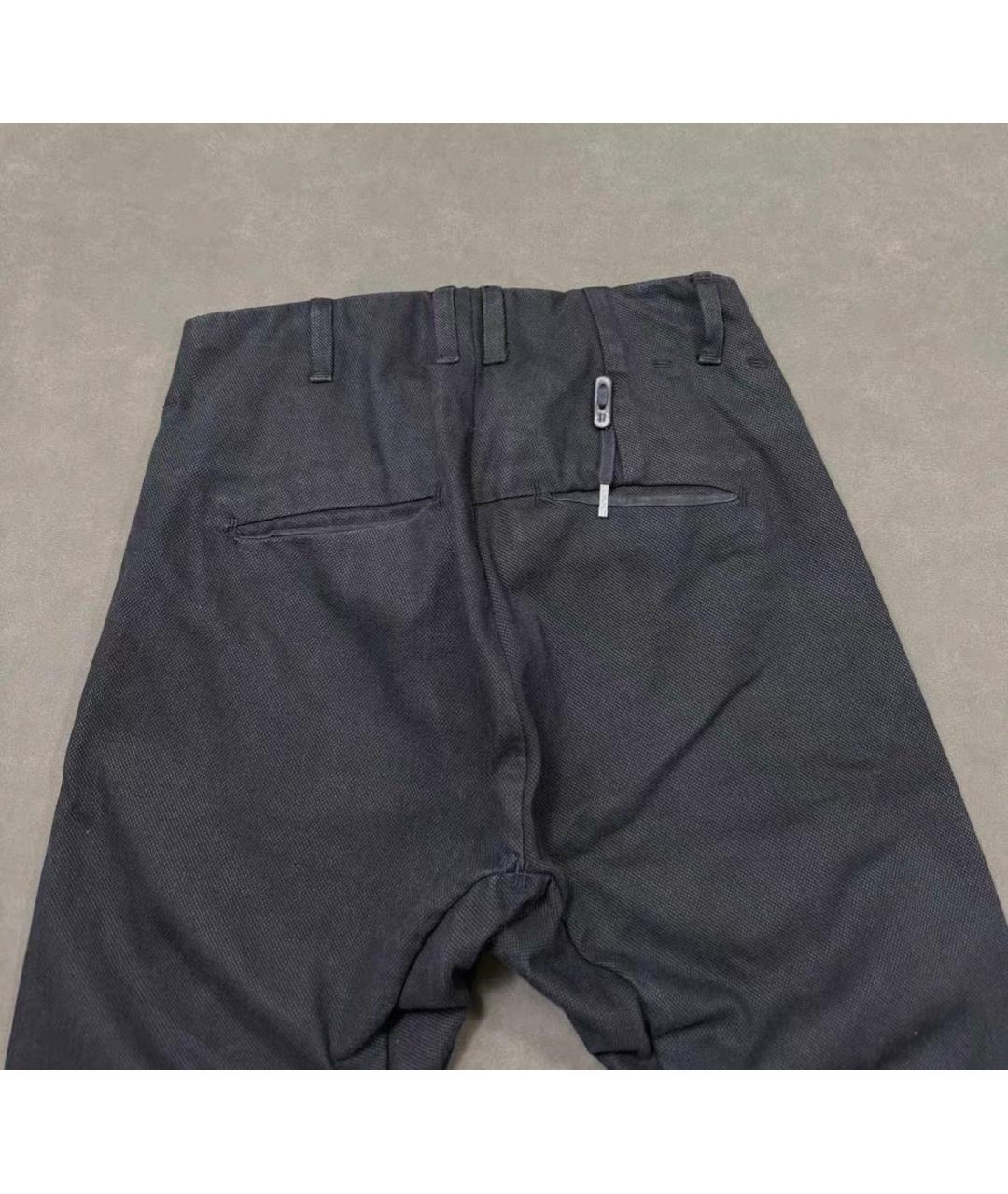 BORIS BIDJAN Антрацитовые хлопко-леновые джинсы, фото 4