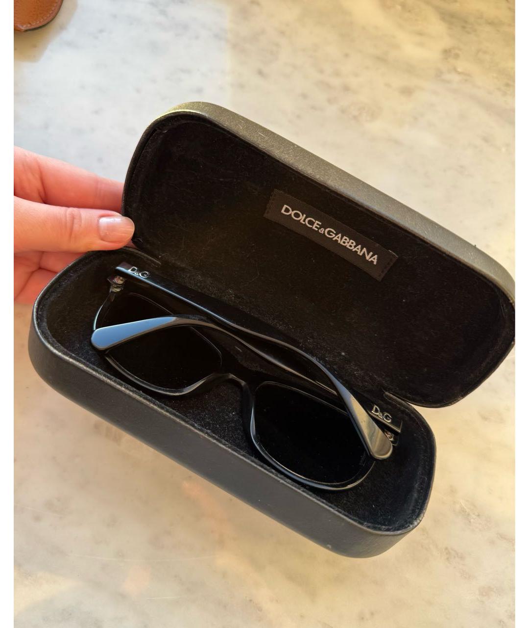 DOLCE&GABBANA Черные пластиковые солнцезащитные очки, фото 5