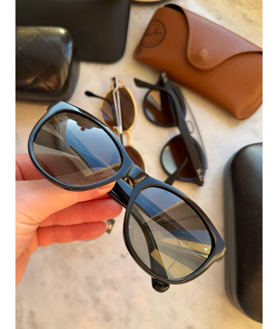 DOLCE&GABBANA Черные пластиковые солнцезащитные очки, фото 8