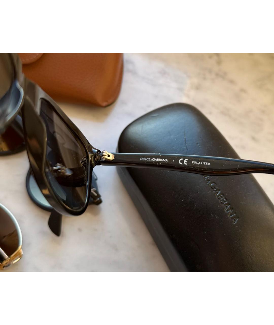 DOLCE&GABBANA Черные пластиковые солнцезащитные очки, фото 4