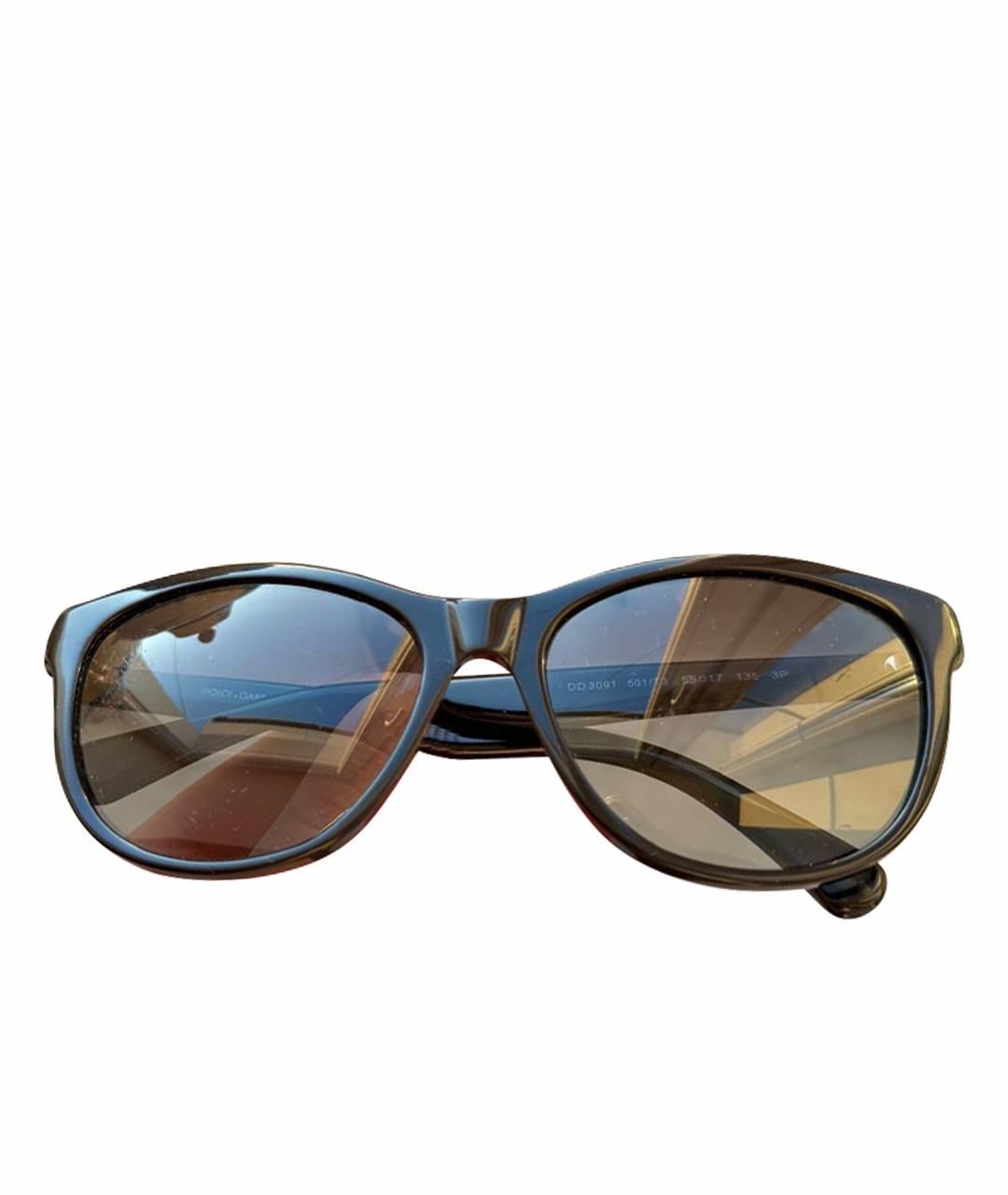 DOLCE&GABBANA Черные пластиковые солнцезащитные очки, фото 1