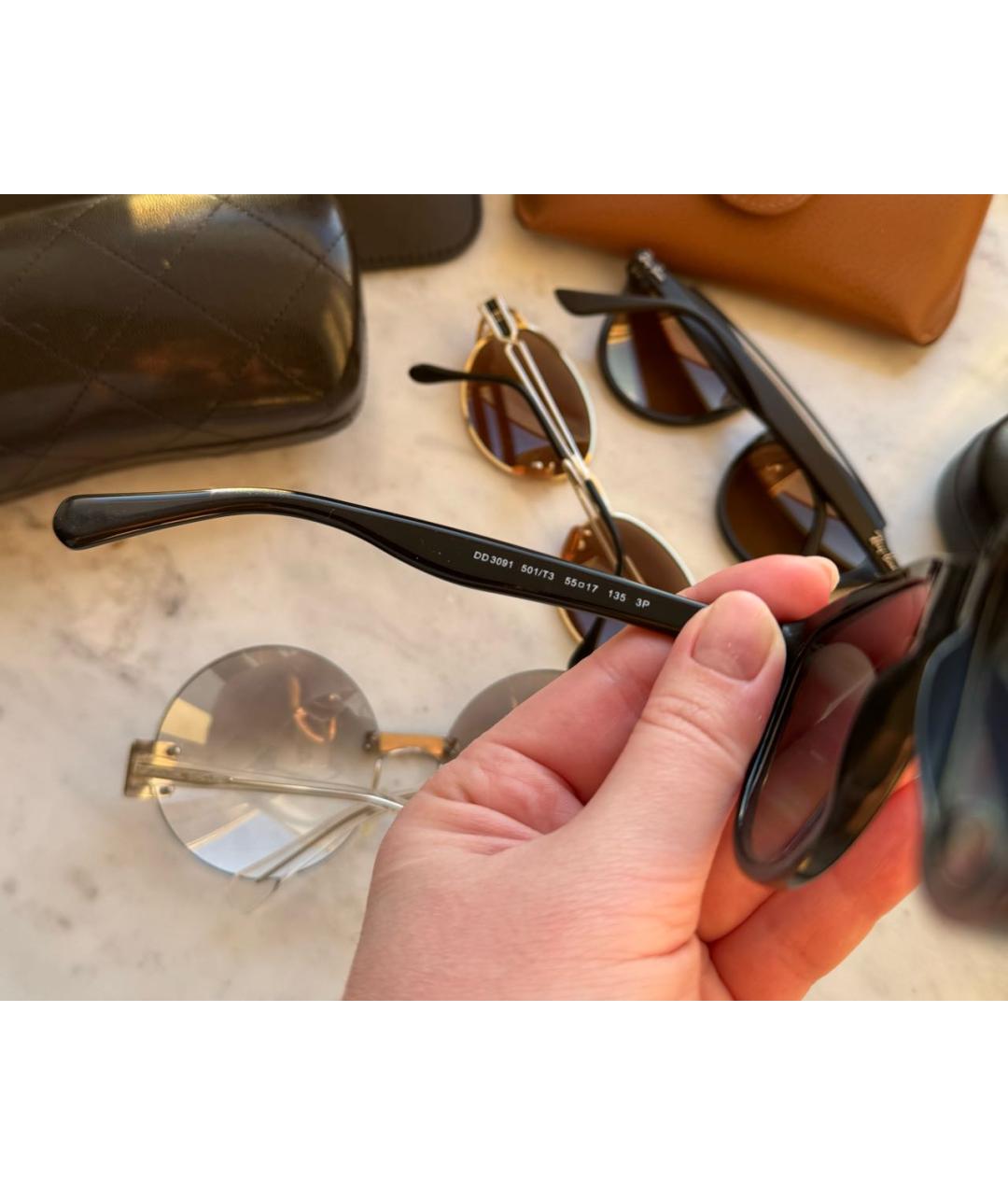 DOLCE&GABBANA Черные пластиковые солнцезащитные очки, фото 3