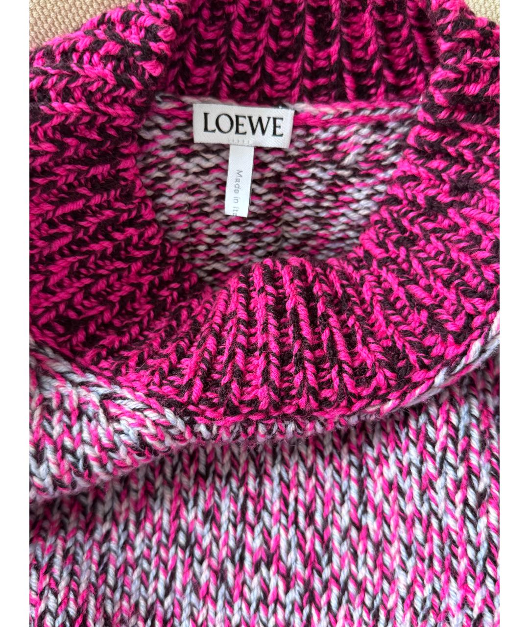 LOEWE Розовый шерстяной джемпер / свитер, фото 3