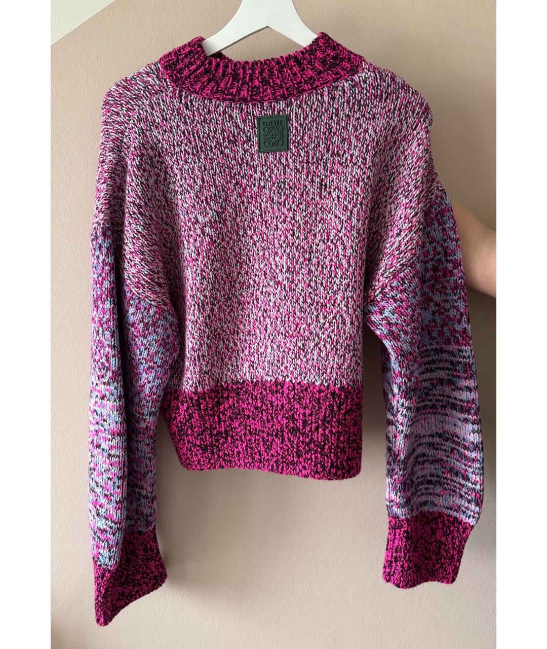 LOEWE Розовый шерстяной джемпер / свитер, фото 2