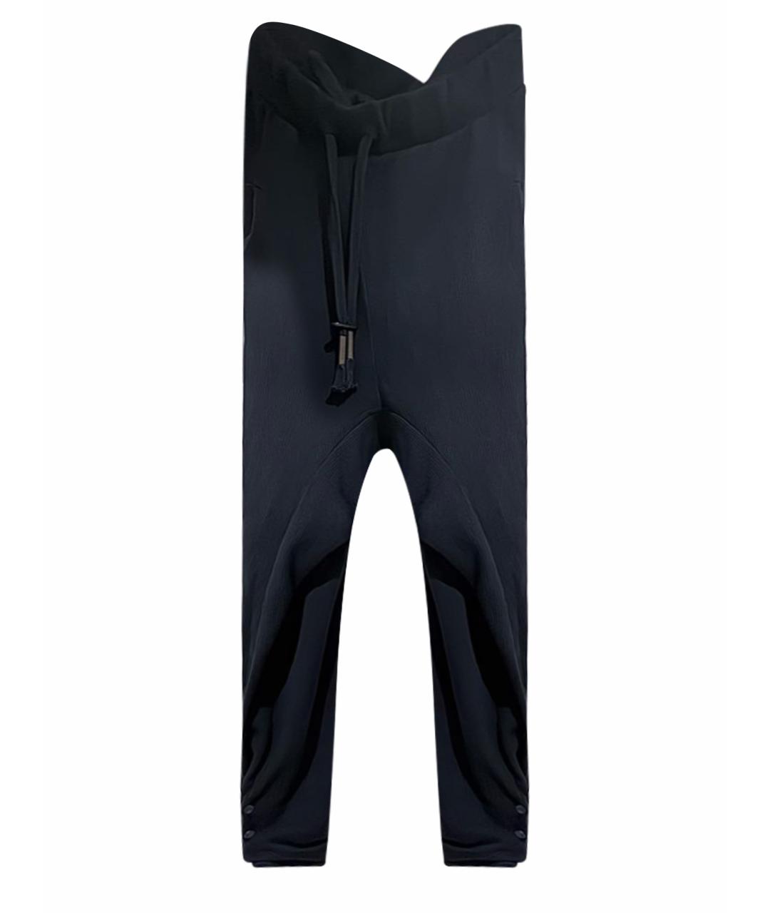 BORIS BIDJAN Черные хлопковые повседневные брюки, фото 1