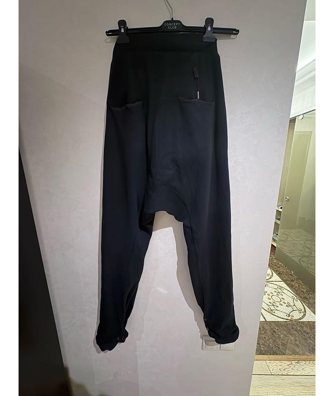 BORIS BIDJAN Черные хлопковые повседневные брюки, фото 3