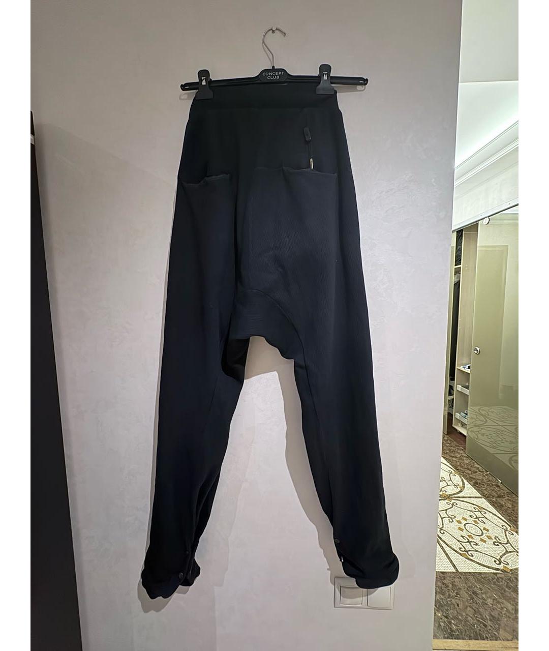 BORIS BIDJAN Черные хлопковые повседневные брюки, фото 2