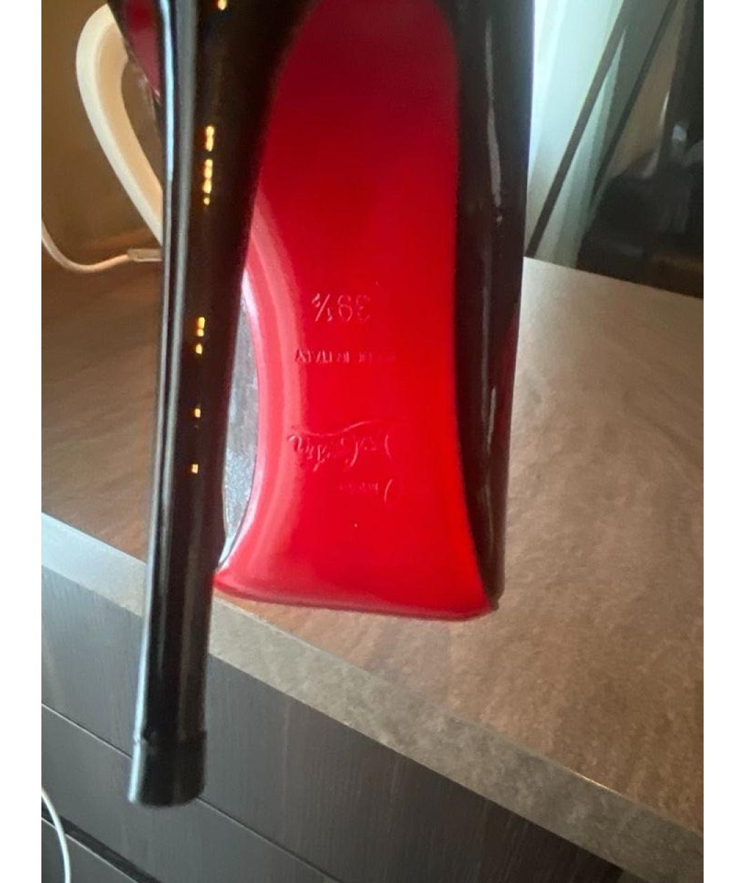 CHRISTIAN LOUBOUTIN Черные туфли из лакированной кожи, фото 3