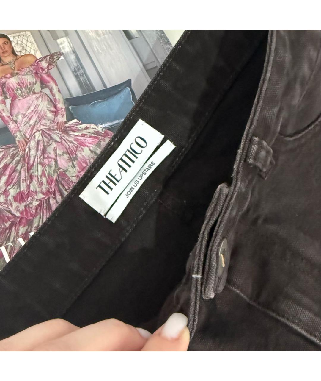 THE ATTICO Коричневая хлопковая юбка мини, фото 5