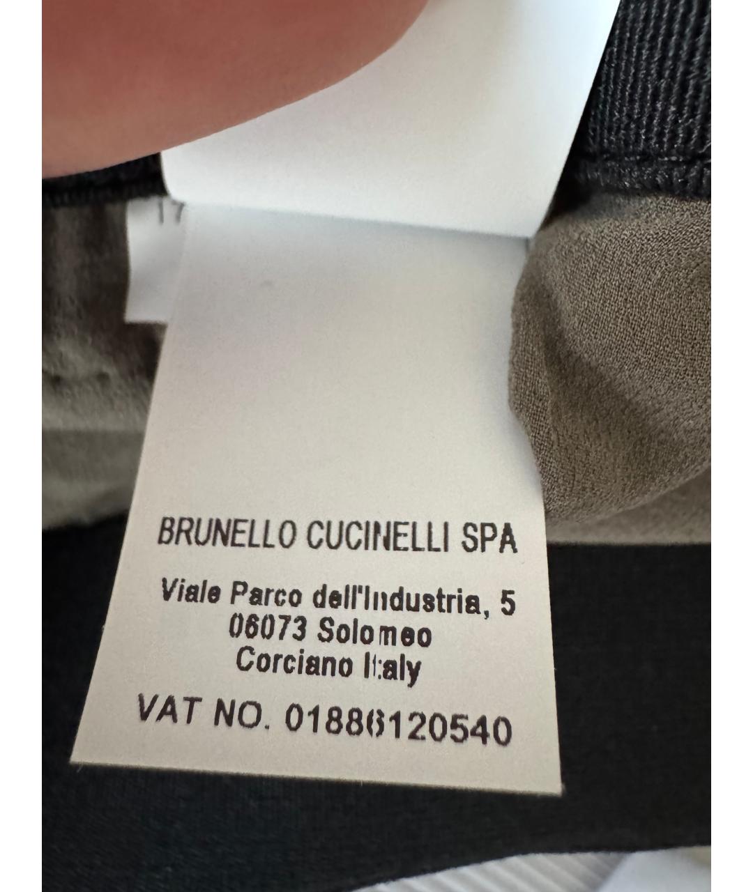 BRUNELLO CUCINELLI Хаки юбка миди, фото 5