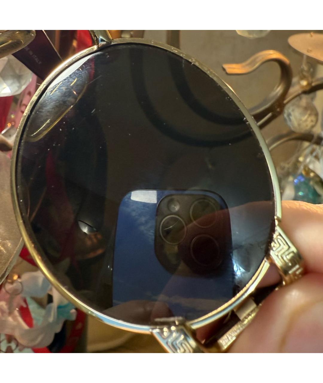 VERSACE Коричневые пластиковые солнцезащитные очки, фото 7