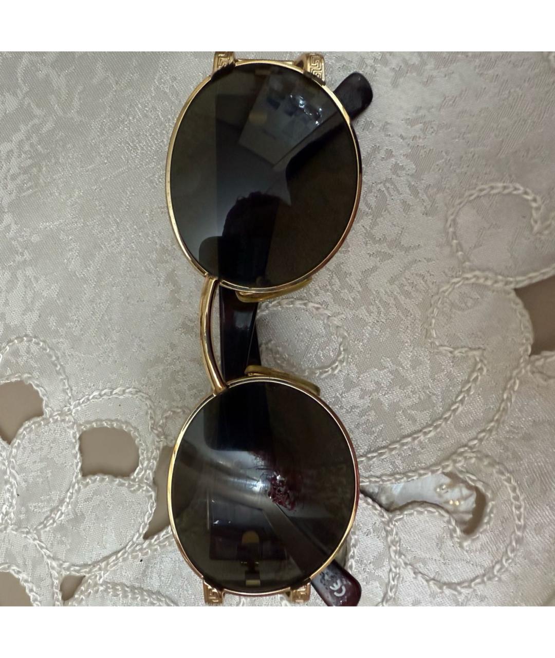 VERSACE Коричневые пластиковые солнцезащитные очки, фото 4