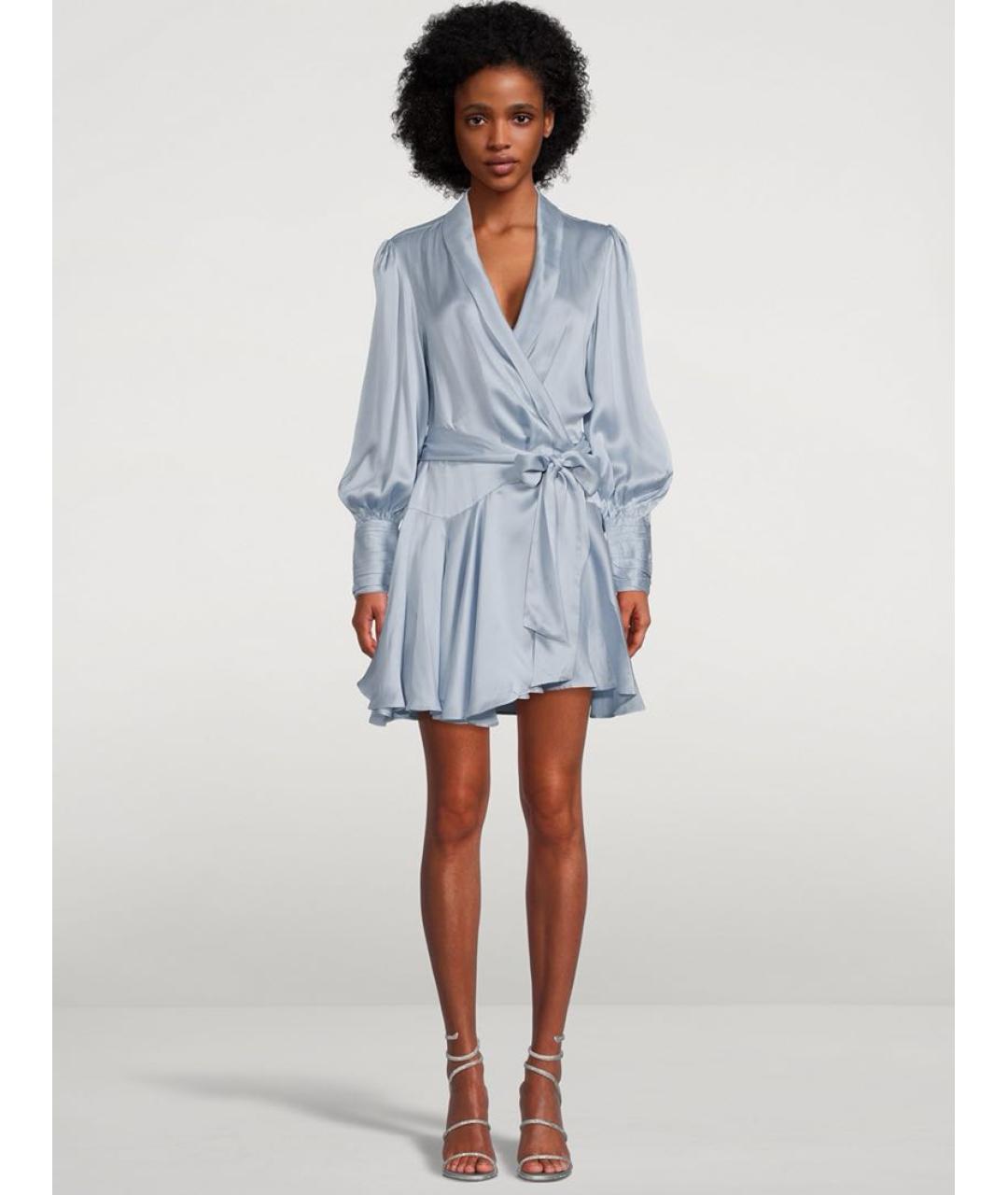 ZIMMERMANN Голубое шелковое платье, фото 4