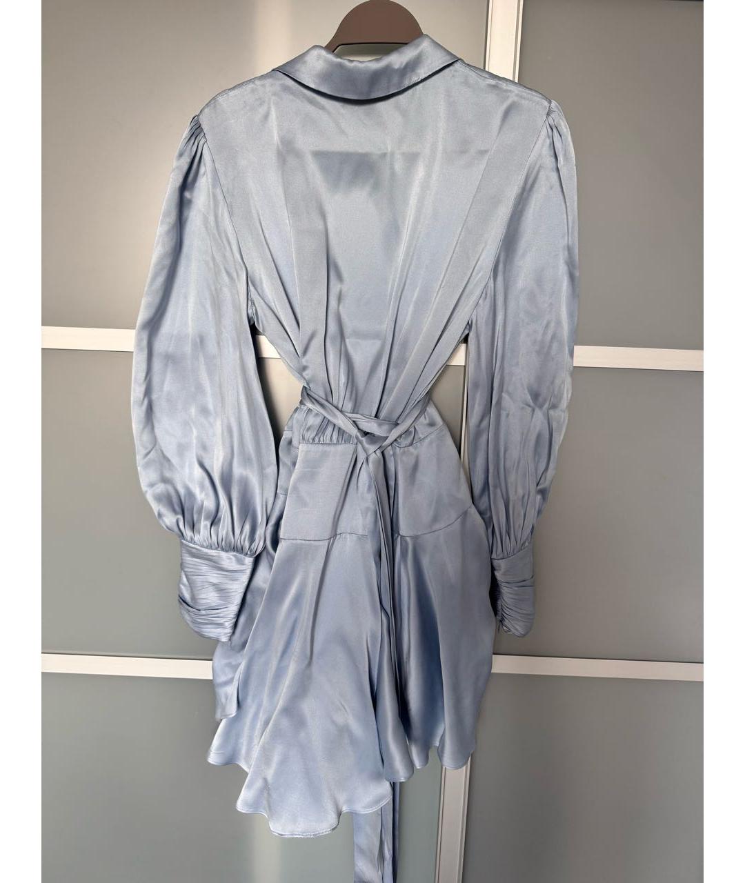 ZIMMERMANN Голубое шелковое платье, фото 5