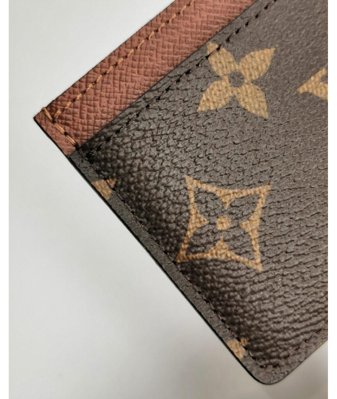 LOUIS VUITTON Коричневый кардхолдер, фото 5