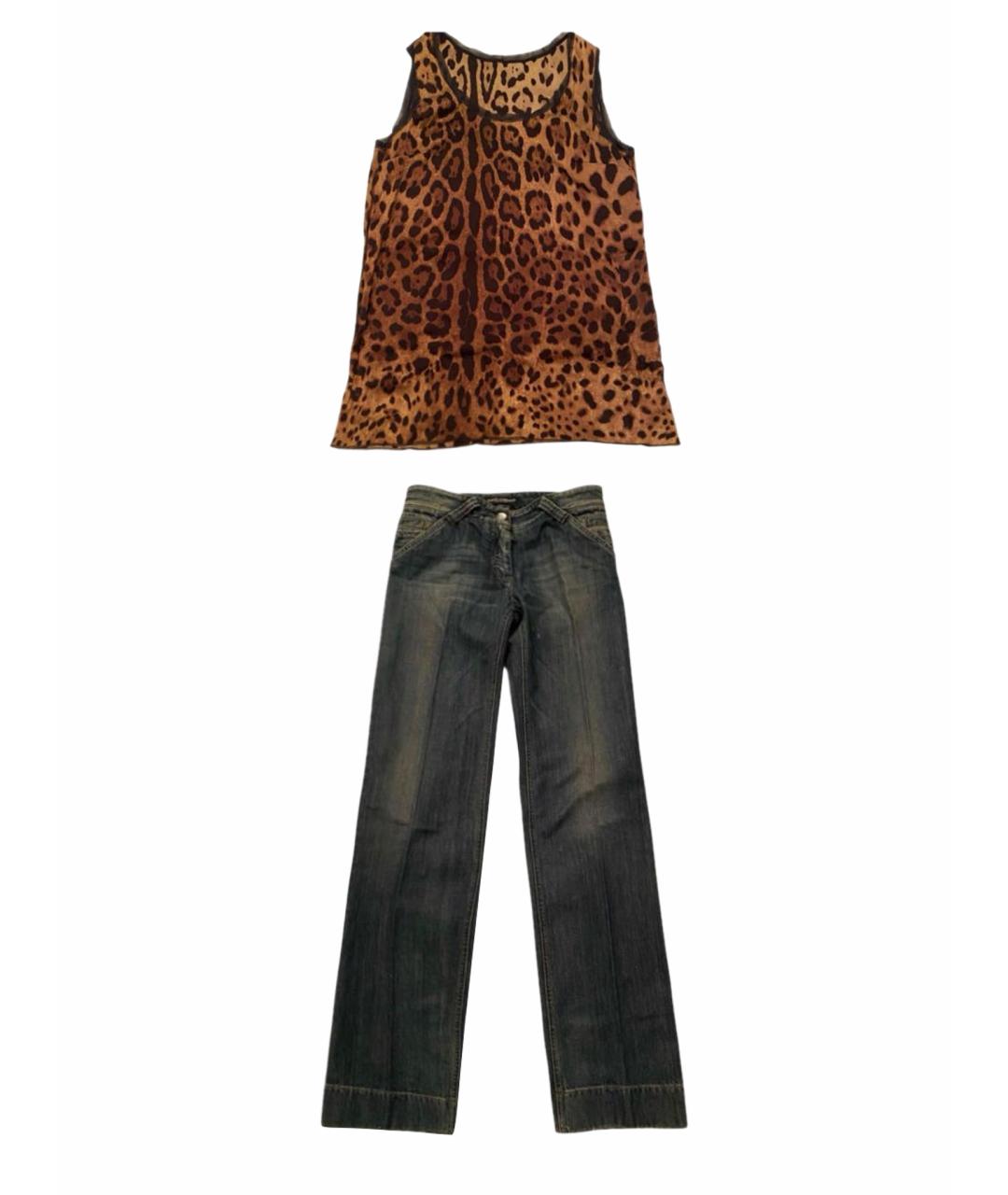 DOLCE&GABBANA Коричневый костюм с брюками, фото 1