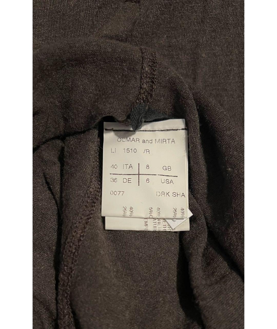 RICK OWENS DRKSHDW Коричневое вискозное повседневное платье, фото 5