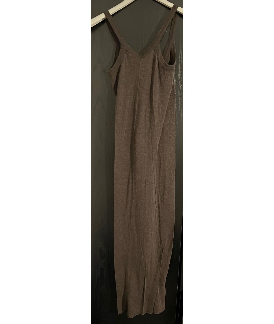 RICK OWENS DRKSHDW Коричневое вискозное повседневное платье, фото 2